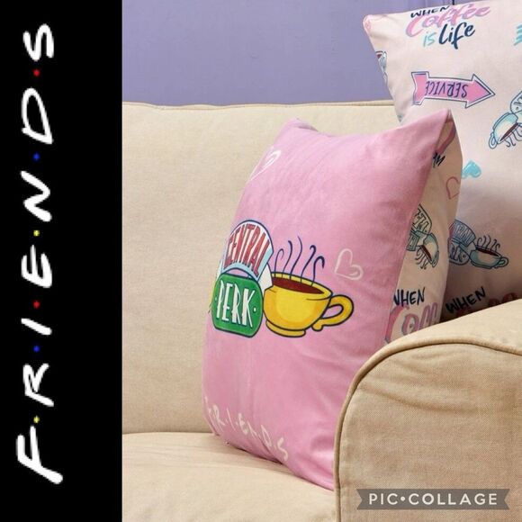 Friends TV Show Central Perk Pink Pillow Cover - Picture 6 of 9